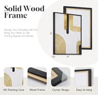 Large Framed Gold Abstract Wall Art Set of 2 - Image 5