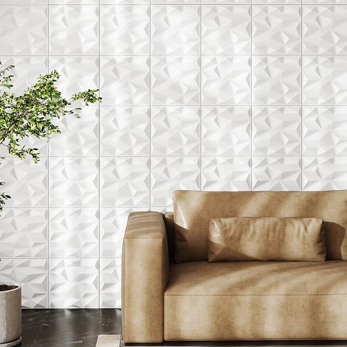 Giantex 100 Pack 3D Wall Panels, Lightweight Waterproof, DIY Cut & Paint - Image 9