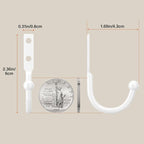 6 Pack Wall Hooks，Metal Hooks Hold up to 45 Lbs，Hooks Wall Mount - Image 5