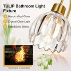 Bathroom Vanity Light, Brushed Gold Vanity Lights - Image 3