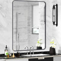 Black Metal Framed Bathroom Mirror by Minuover