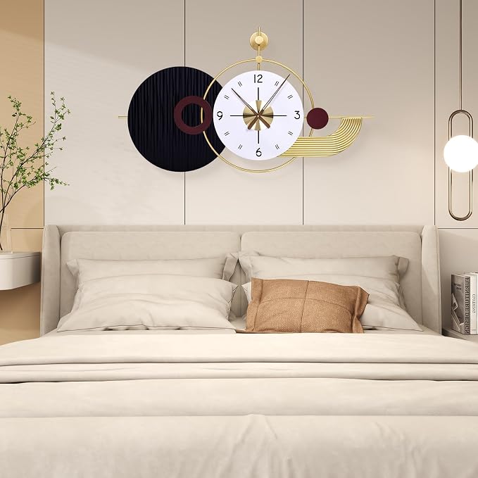 37.8×21 Inch Light Luxury Retro Wall Clock - Image 4