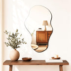 PERFNIQUE Irregular Wall Mirror Asymmetrical Mirror, Cloud Frameless Mirror by PERFNIQUE