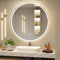 BEAUTYPEAK 24x24 LED Round Bathroom Mirror by BEAUTYPEAK