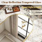 VooBang Wide Arched Wall Mirror, 38 x 40 inch Arch Bathroom Mirror, Wall - Image 3