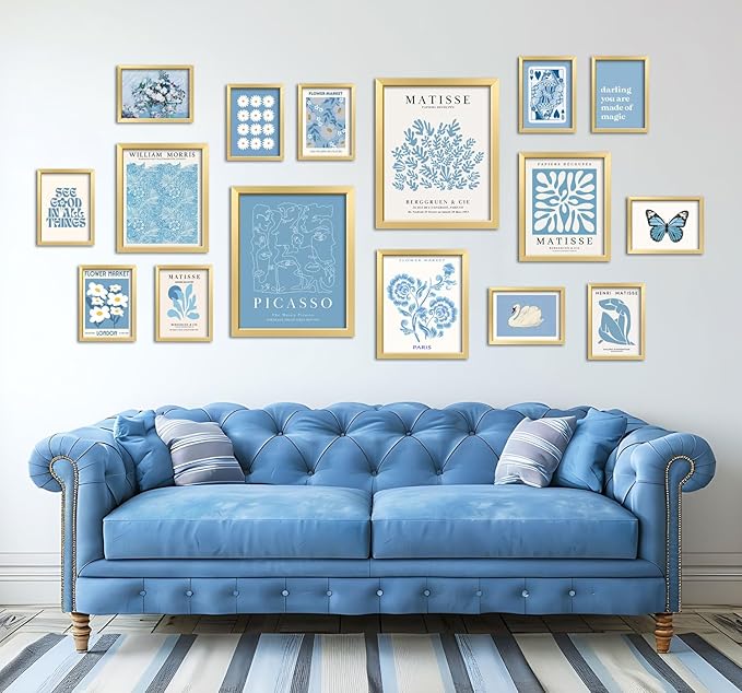 ANERZA 16 PCS Blue Wall Art Decor, Matisse Gallery Wall Prints - Image 6