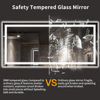 LOAAO 77X36 LED Bathroom Mirror - Image 8