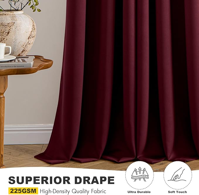 MIULEE Blackout Curtains for Bedroom Living Room 2 Panels, Thermal Insulated - Image 6