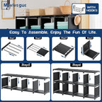 Mavivegue Bookshelf, 16 Cube Storage Organizer, Book Shelf Organizer, Tall - Image 8