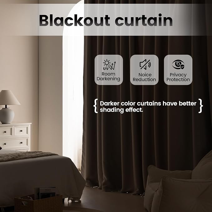 Blackout Room Divider Curtains, Back Tab Ceiling Track Curtains - Image 5