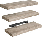 RALGEND Floating Shelves for Wall, 1.5" Thick Wall Shelf Set of 3 by RALGEND