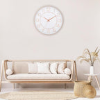 HZDHCLH Modern Wall Clocks Battery Operated, 10 inch White and Rosegold Clock - Image 5