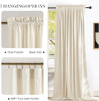 NICETOWN Ivory White Winter Velvet Curtains - Image 4