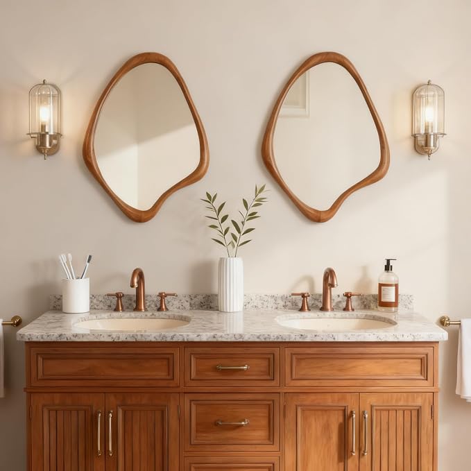 WallBeyond Asymmetrical Mirror, Irregular Wall Mirror, Wall Mirrors Decorative - Image 3
