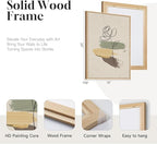 Framed Abstract Boho Wall Art for Living Room, 3 Piece Large Neutral Canvas - Image 4