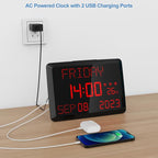 Raynic Digital Clock, 11.5" Large Display Digital Calendar Clock - Image 3