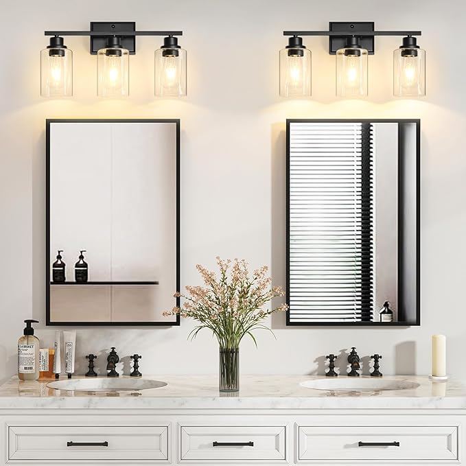 Unicozin 3 Light Bathroom Light Fixtures, Modern Vanity Lights Over Mirror - Image 7