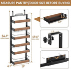 POKIPO 6 Tier Over The Door Pantry Organizer, 2-in-1 Door Hanging or Wall - Image 7