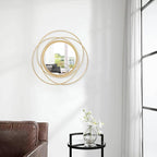 Gold Art Large Round Mirror - Image 4