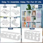 Mavivegue 20 Cube Book Shelf, Storage Organizer, Large DIY Bookcase, Metal Cube - Image 4