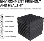 Focusound 24 Pack Acoustic Foam Panels 1" x 12" x 12" Sound Proof Foam Panles - Image 3