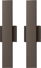 EDISHINE 2 Pack LED Outdoor Wall Lights Dimmable, 15.7" Rectangular Modern - Image 9