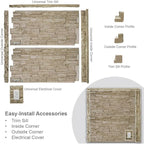 Ekena Millwork 49"W x 25 1/2"H x 1 1/4"D Acadia Ledge Stacked Stone, StoneWall - Image 10