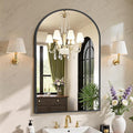 Sweetcrispy 24"x36" Arch Black Bathroom Wall Mirror, Metal Frame Vanity Mirror by Sweetcrispy