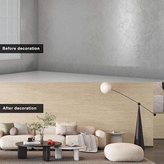 3D Wall Panels Peel and Stick – 2pc X 23.82"x110" PVC Faux Travertine Texture - Image 3