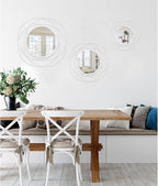 White Art Circle Mirror for Wall - Image 6