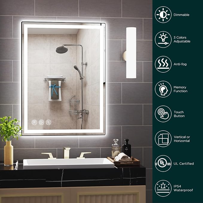 LED Bathroom Mirror 24"x 32" - Image 3