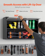 VEVOR Metal Wall Cabinet, 30.31 x 12.01 x 19.69 Inch, Floating Garage Tool - Image 5