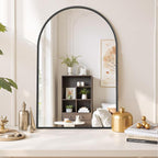 Arched Wall Mirror 38x26 Inch Black Bathroom Vanity Mirror - Image 6