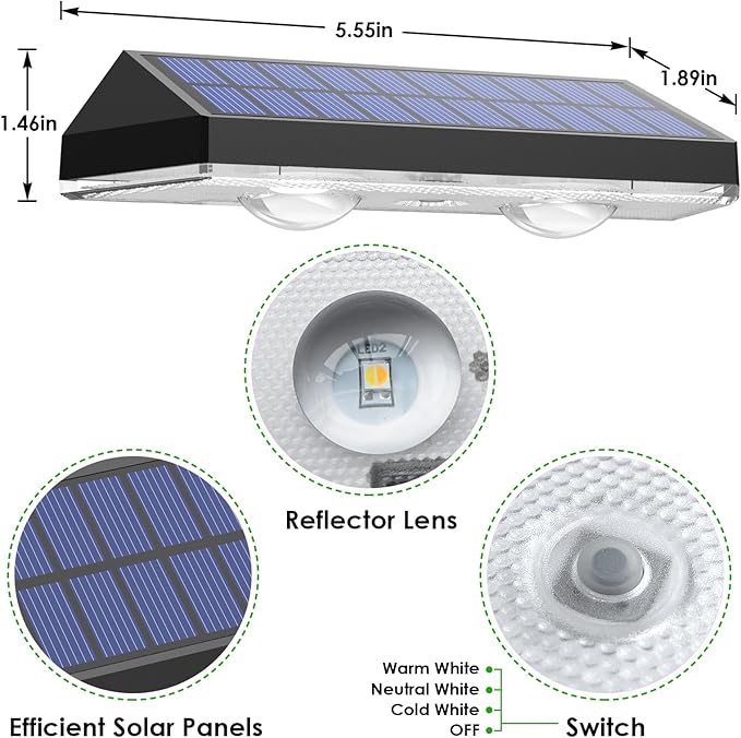 LIANGLOME Solar Fence Lights - Image 6