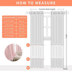 XiDi Pink Curtains for Bedroom, Girls Room Blackout Curtains, Kids Room - Image 8