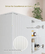 HAIOOU Fluted Bathroom Wall Cabinet - Image 6