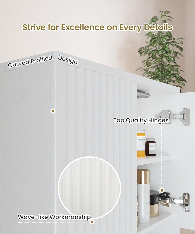 HAIOOU Bathroom Wall Cabinet - Image 6