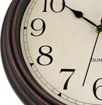 Foxtop 14 Inch Wall Clock Battery Operated Silent Non-Ticking Round Classic - Image 8