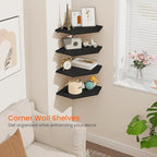 Homode Corner Floating Shelves, Corner Shelves Wall Mounted - Image 4