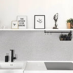 Grey Grasscloth Peel and Stick Wallpaper 17.7inchx118.1inch Textured Wallpaper - Image 3