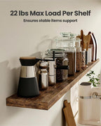 AMADA HOMEFURNISHING 35.4" L Floating Shelves, Wall Shelves Set of 3 - Image 5