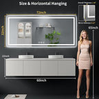 72"x32" LED Bathroom Mirror - Image 8
