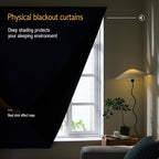 AJAZZ Self Adhesive Curtains 100% Blackout Shades Window Cover Sticky Curtain - Image 4