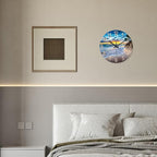 Glass Beach Wall Clock for Living Room Large Clocks for Walls Non Ticking Wall - Image 3