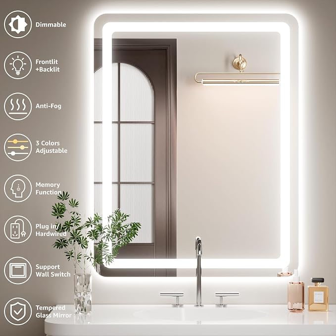 20"L x 28"W Led Bathroom Mirror - Image 2