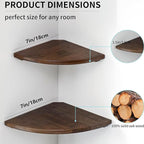 Corner Shelves, Floating Corner Shelf, Round End - Image 5