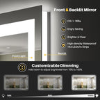 Briivue 68x38 Inch LED Bathroom Mirror - Image 3