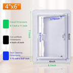 Suteck Plastic Access Panel for Drywall Ceiling 4 x 6 Inch Reinforced Plumbing - Image 2