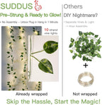 suddus 200 LED Vine with Light Plug in, 6.5ft x 6.5ft Pothos Fairy Curtain - Image 4
