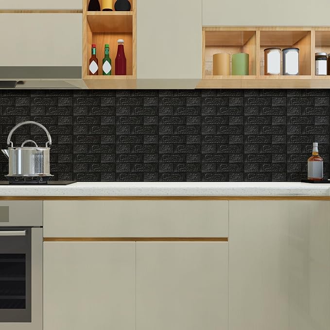 30PCS 3D Wall Panels Peel and Stick Foam, Self-Adhesive Decorative 3D Brick - Image 3